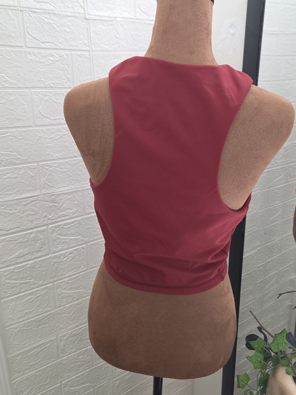 Anne Cole Red Classic Yoga Top - Picture 3 of 6